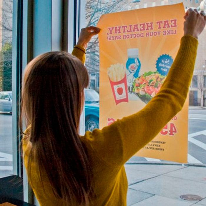 White Static Window Cling