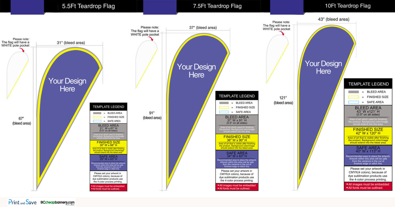 Custom Teardrop Feather Flags