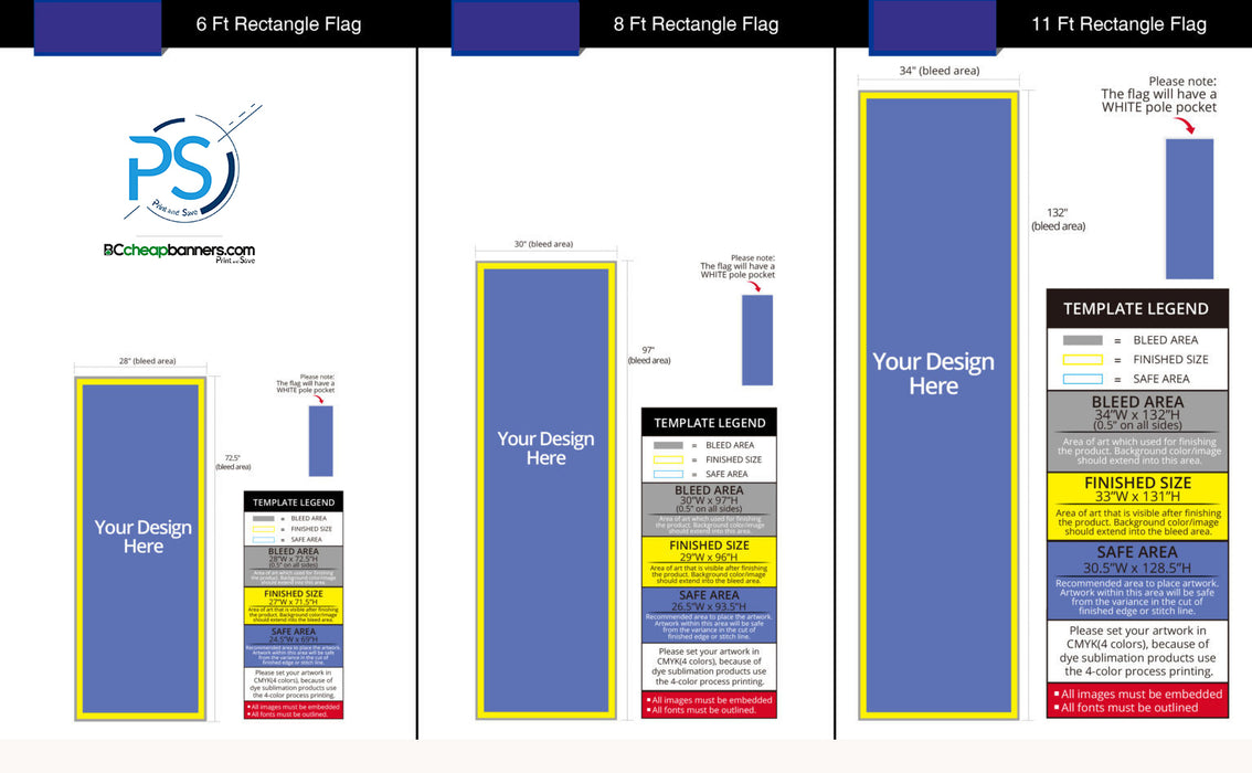 Custom Rectangle Flag Banner