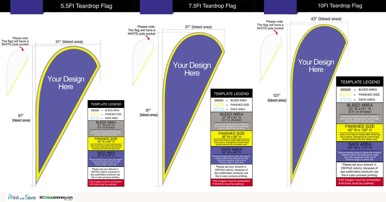 Custom Teardrop Feather Flags
